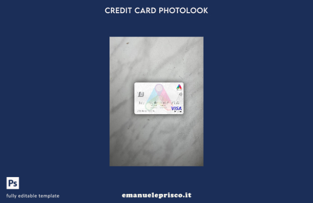modello frontale photolook con carta elettronica Visa Mongolia Arig Bank stile v
